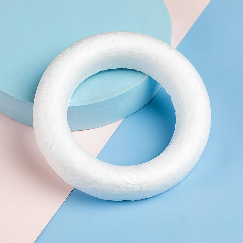Craft Foam Wreath White Polystyrene Foam Ring Round Foam - Temu